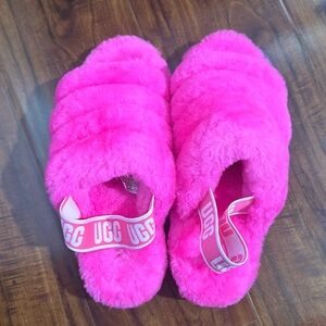 Hot pink platform uggs
